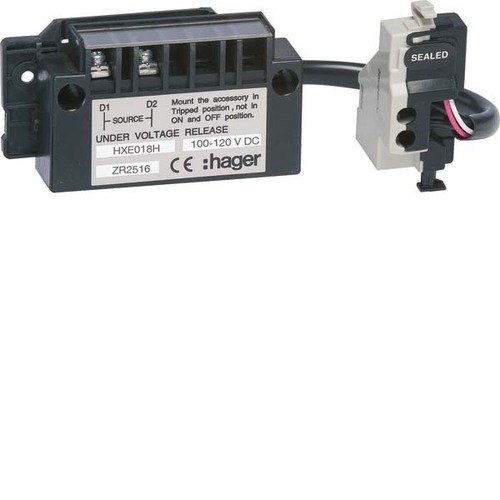 Hager Unterspannungsauslöser h800-1600 100-120VDC HXE018H Hager Unterspannungsauslöser h800-1600 100-120VDC HXE018H