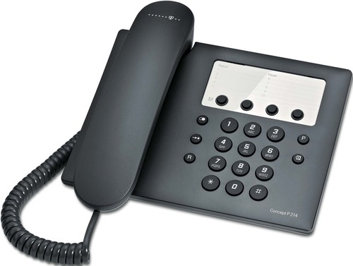 Telekom Deutschland Telefon Analog corded Concept P214 sw