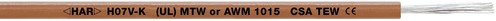 Lapp Kabel&Leitung UL(MTW)-CSA(HAR) Style 1015 1x10 OG 4160809 R100