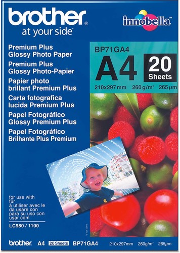 Brother Fotopapier A4 20 Blatt BP71GA4