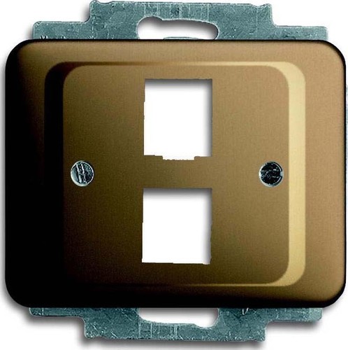 Busch-Jaeger Zentralscheibe bronze für 2 Modular Jack 2561-02-21 Busch-Jaeger Zentralscheibe bronze für 2 Modular Jack 2561-02-21