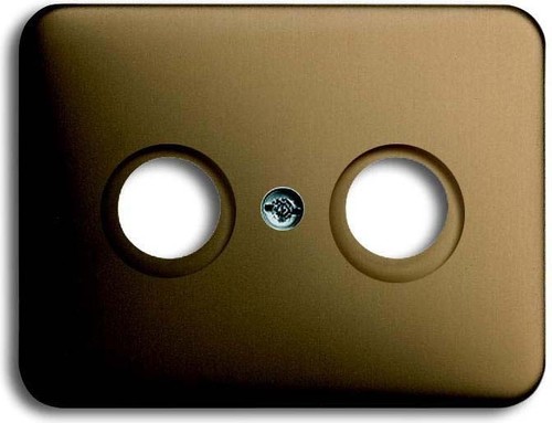 Busch-Jaeger Zentralscheibe bronze f.Antennendose 2Loch 1743-21 Busch-Jaeger Zentralscheibe bronze f.Antennendose 2Loch 1743-21