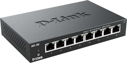 DLink Deutschland 8-Port Switch Layer 2, 10/100Mbit DES-108/E