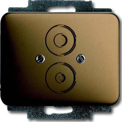 Busch-Jaeger Zentralscheibe bronze f.Kleinsteckdosen 1748-21