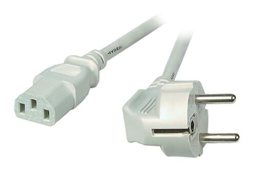 EFB-Elektronik Neztzleitung CEE 7/7 90° grau, 2.5m, 3x1.0qmm EK501.2,5V2