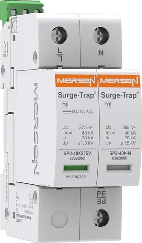 Mersen Überspannungsableiter Typ 2,2-polig 40kA STPT2-40K275V-2PGM