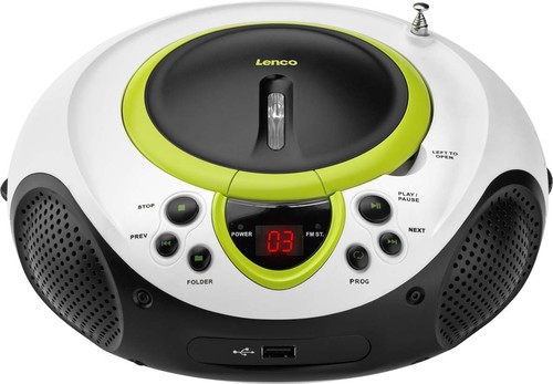 LENCO UKW-Radio CD/MP3 tragbar USB,grün SCD-38 USB green