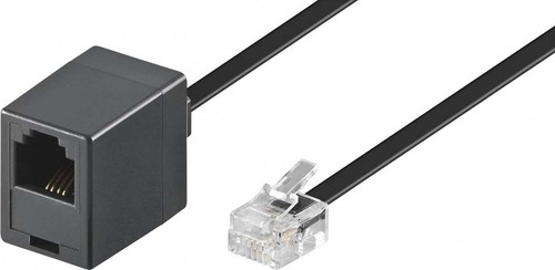 Goobay RJ11 Verlängerungskabel 6m,sw,St/Bu 68260