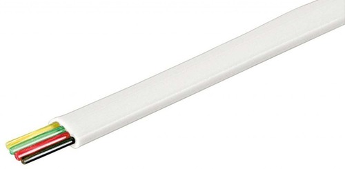 Goobay Telefonflachkabel 100 m R. weiß,4adrig 93305