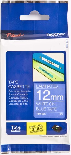 Brother Schriftbandkassette BF.blau/DF.weiß TZe-535