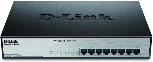 DLink Deutschland 8-Port Layer2 PoE+Gigabit Switch DGS-1008MP