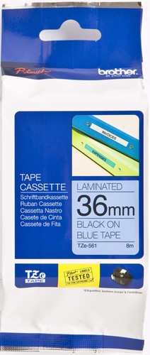 Brother Schriftbandkassette BF.blau/DF.schwarz TZe-561