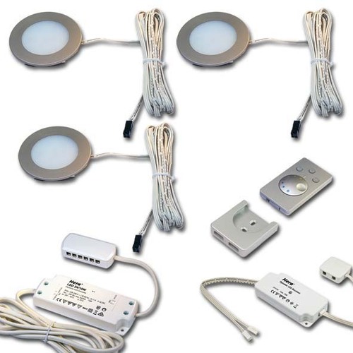 Hera 3er-Set LED-Einbauleuchte edelstahloptik 61057830108