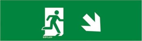 ESYLUX Piktogramm-Folie einseitig Pfeil unten/rechts SLX14mFlatPiktou.re.