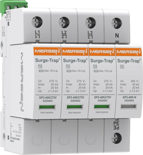 Mersen Überspannungsableiter Typ 2,4-polig 40kA STPT2-40K275V-4PG-NM