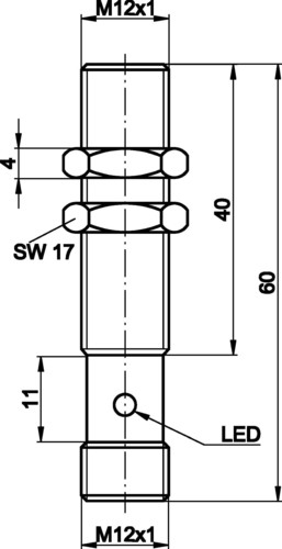 Ipf Electronic Sensor induktiv IA120120