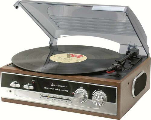 Soundmaster Plattenspieler/Radio 70iger Jahr Design PL186H Holz-si