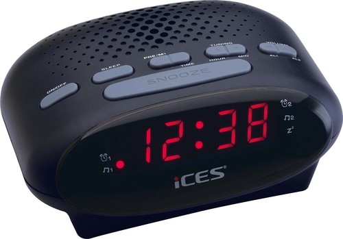 ICES Uhrenradio UKW Ices ICR-210 black