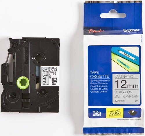 Brother Schriftbandkassette si./metallic schwarz TZe-M931 Brother Schriftbandkassette si./metallic schwarz TZe-M931