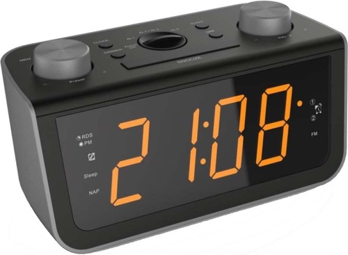 Soundmaster Uhrenradio/Uhr Jumbo-LED FUR5005 sw