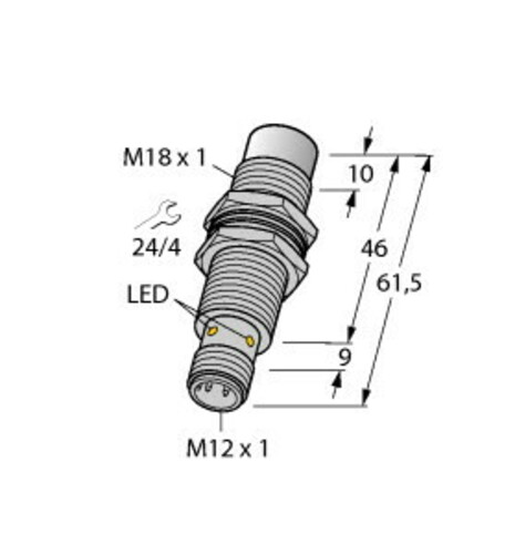 Turck Sensor induktiv NI12UMT18MVP4XH1141