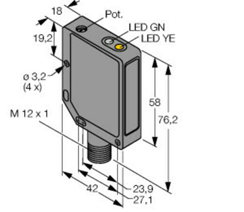Turck Opto Sensor Lichttaster QMT42VP6AFV400Q