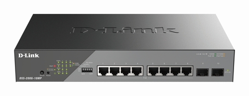 DLink Deutschland 10-Port Gigabit Switch 8x10/100/1000Mbit/s DSS-200G-10MP/E