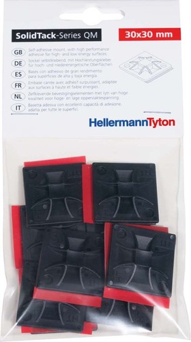 HellermannTyton Klebesockel 30x30mm schwarz QM30APTI-PA66-BK