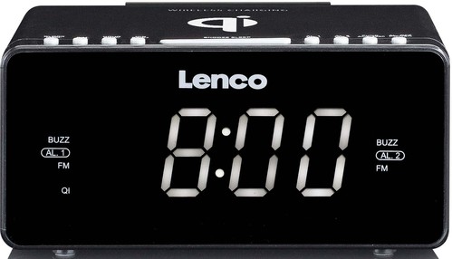 LENCO Uhrenradio PLL,FM,QI-Charging CR-550 sw