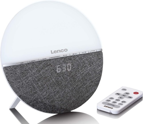 LENCO Bluetooth-Uhrenradio Wake-up-Light CRW-4 Grey
