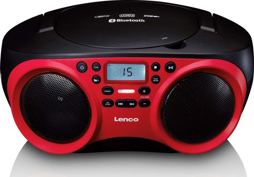 LENCO Radio CD/MP3 USB,Bluetooth SCD-501 Red/Black