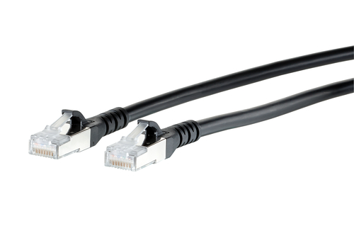 Metz Connect Patchkabel Cat.6A AWG 26 0,25m schwarz 1308450A00-E