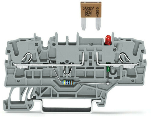 WAGO GmbH & Co. KG 2-Leiter-Sicherungsklemme Prüfmöglichkeit,grau 2002-1981/1000-429