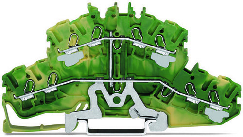 WAGO GmbH & Co. KG 4-Leiter-Doppelstockklemme 2,5 mm²,grün-gelb 2002-2407 WAGO GmbH & Co. KG 4-Leiter-Doppelstockklemme 2,5 mm²,grün-gelb 2002-2407
