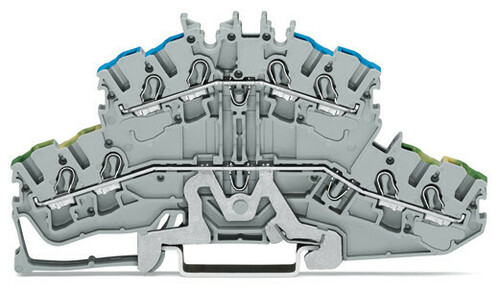 WAGO GmbH & Co. KG 4-Leiter-Doppelstockklemme 2,5mm²,grau 2002-2417