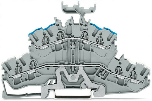 WAGO GmbH & Co. KG 4-Leiter-Doppelstockklemme 2,5mm²,grau 2002-2418