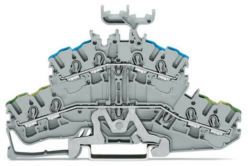 WAGO GmbH & Co. KG 4-Leiter-Doppelstockklemme 2,5mm²,grau 2002-2447