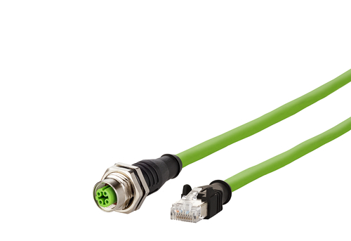 Metz Connect IndustrialEthernet Leitung D-kodiert, 0,5m,M12 142M4D25005