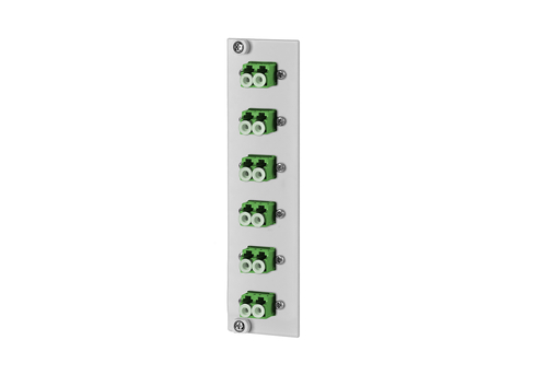 Metz Connect OpDAT REGpro Frontplatte 6xLC-D APC OS2 15024A7606-E