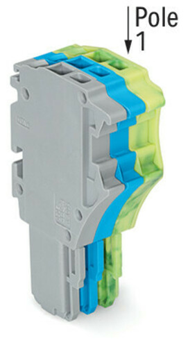 WAGO GmbH & Co. KG 1-Leiter-Federleiste 1,5 mm²,gr/bl/gn-ge 2020-103/000-038