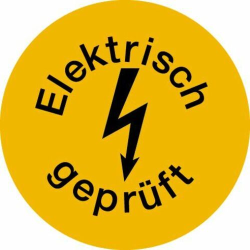 Klar Prüfetikett gelb d=15mm 59/60