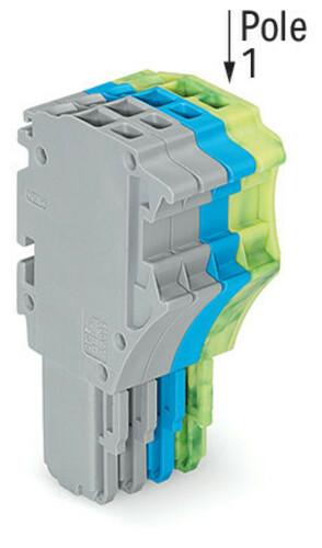 WAGO GmbH & Co. KG 1-Leiter-Federleiste 1,5 mm²,gr/bl/gn-ge 2020-104/000-038