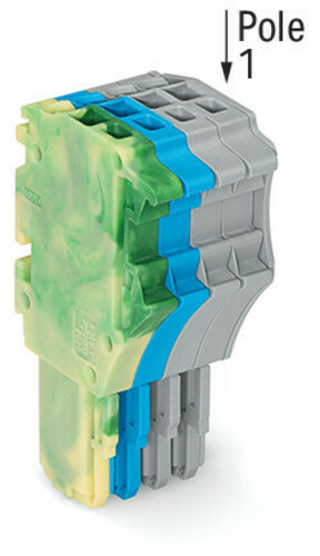 WAGO GmbH & Co. KG 1-Leiter-Federleiste 1,5 mm²,gn-ge/bl/gr 2020-104/000-039