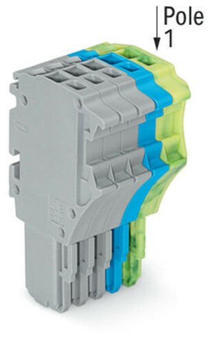 WAGO GmbH & Co. KG 1-Leiter-Federleiste 1,5 mm²,gr/bl/gn-ge 2020-105/000-038