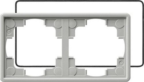 Gira Abdeckrahmen 2-fach gr IP21, S-Color 025242