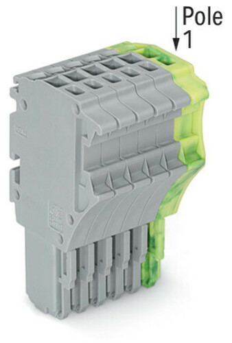 WAGO GmbH & Co. KG 1-Leiter-Federleiste 1,5 mm²,gr/gn-ge 2020-106/000-036