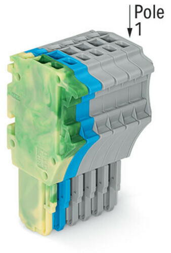 WAGO GmbH & Co. KG 1-Leiter-Federleiste 1,5 mm²,gn-ge/bl/gr 2020-106/000-039