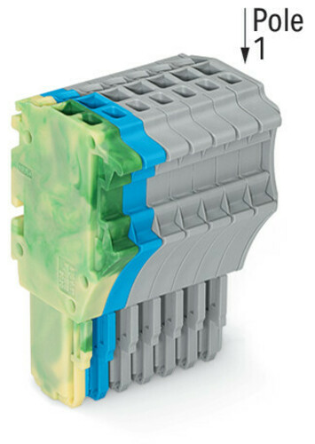 WAGO GmbH & Co. KG 1-Leiter-Federleiste 1,5 mm²,gn-ge/bl/gr 2020-107/000-039
