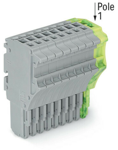 WAGO GmbH & Co. KG 1-Leiter-Federleiste 1,5 mm²,gr/gn-ge 2020-109/000-036