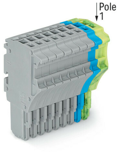 WAGO GmbH & Co. KG 1-Leiter-Federleiste 1,5 mm²,gr/bl/gn-ge 2020-111/000-038